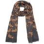 Leopards wool scarf