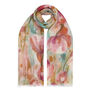 Painterly peony scarf