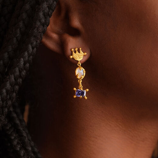 Moonstone elephant earrings by Ruby Jack