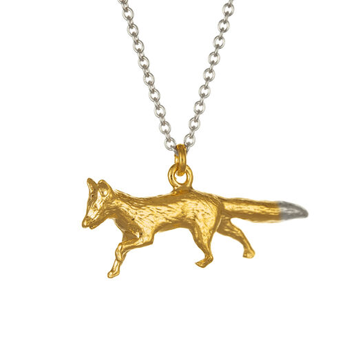 Prowling fox necklace by Alex Monroe