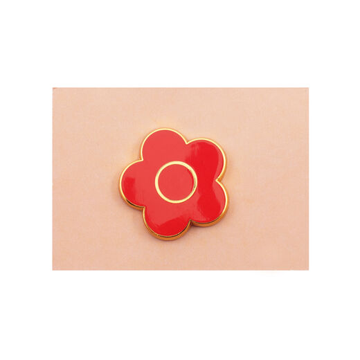 Mary Quant red flower magnet