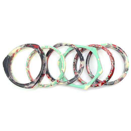 Four marbled bangles