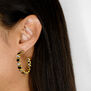 Dark stones hook earrings by Shan Shan