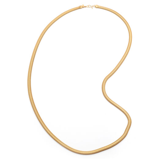 Thick gold chain necklace by Sarah Cavender