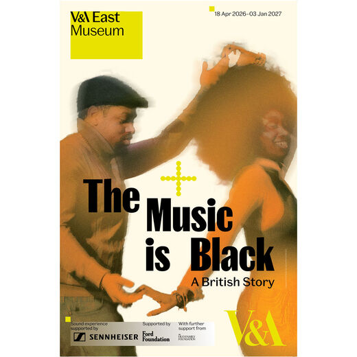 The Music Is Black exhibition poster - Lovers Rock