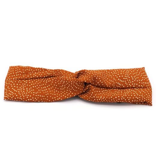 Orange spotty headband
