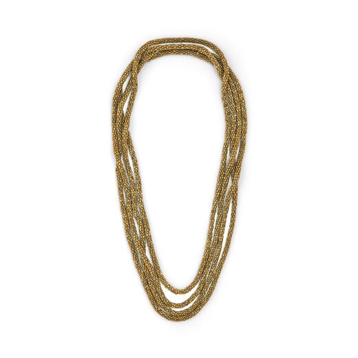 Long beaded snake necklace