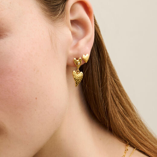 Evil eye heart stud earrings by Ottoman Hands