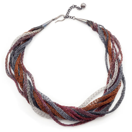 Multicolour knit necklace by Milena Zu