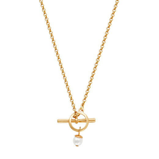 Pansy and pearl necklace by Fable England
