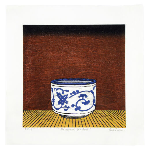 Decorated Tea Bowl print by Nana Shiomi