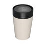 rCUP black lid reusable coffee cup