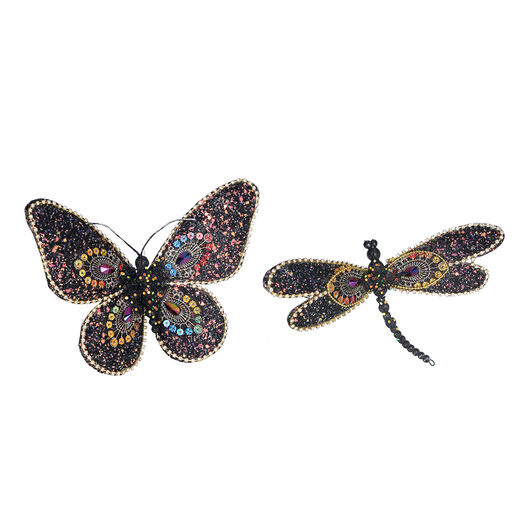 Dragonfly and butterfly Christmas decorations