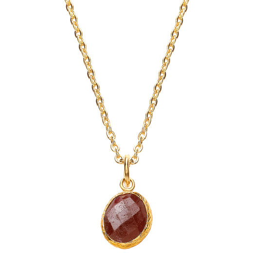 Ruby oval pendant necklace by Ottoman Hands