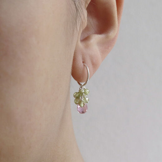 Grape cluster earrings by Mounir
