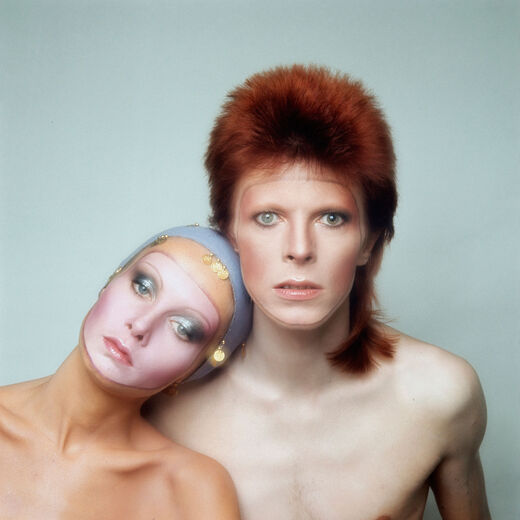 David Bowie and Twiggy by Justin de Villeneuve - limited edition, signed