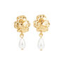 Pansy drop stud earrings by Fable England