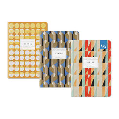 Art Deco B6 notebooks - set of three