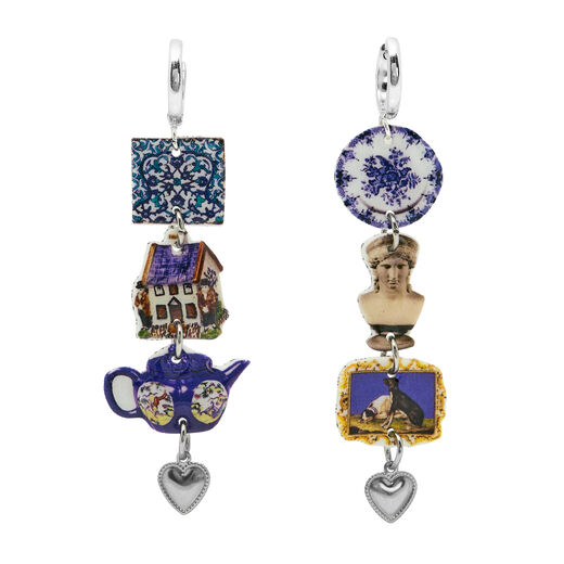 Tea Time charm earrings by Pindex Studio