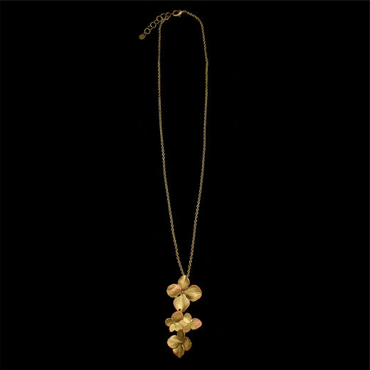Hydrangea drop necklace by Michael Michaud