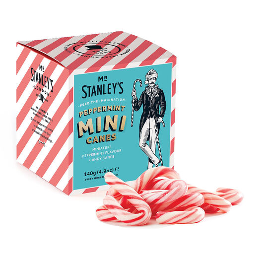 Miniature peppermint flavoured candy canes sweets