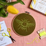 Bumble Bee hoop embroidery kit