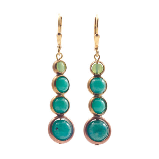 Turquoise ball hook earrings by Joli