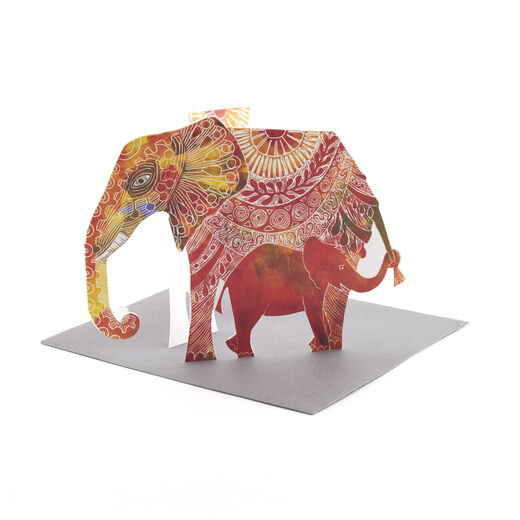 3D Elephant greetings card
