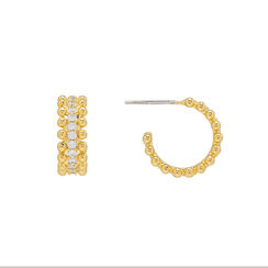 Crystal mini hoop earrings