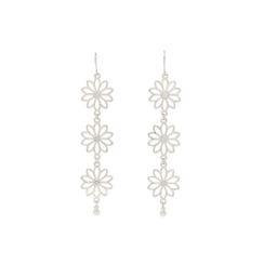 Flower drop earrings