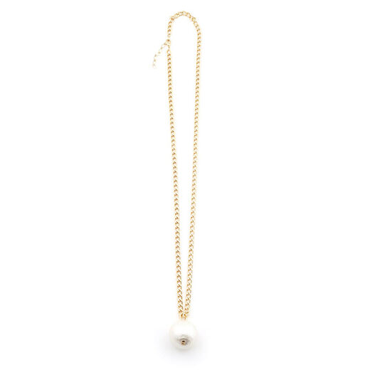 Large cotton pearl pendant necklace by Anq