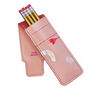 Stay Sharp pink leather pencil case