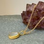 Green onyx reversible pendant necklace by Mirabelle