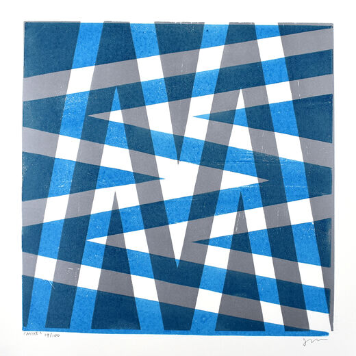 M by James Brown (Alphabet Lino Print)