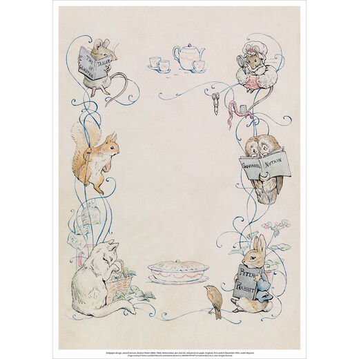 Beatrix Potter endpaper print