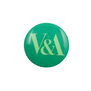 V&A green button badge
