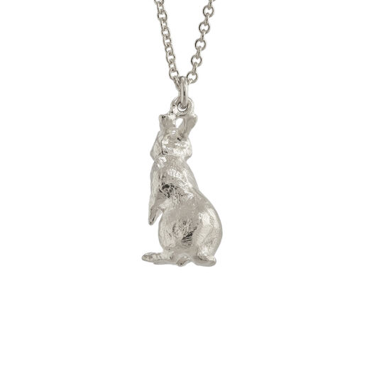 White Rabbit silver necklace by Alex Monroe