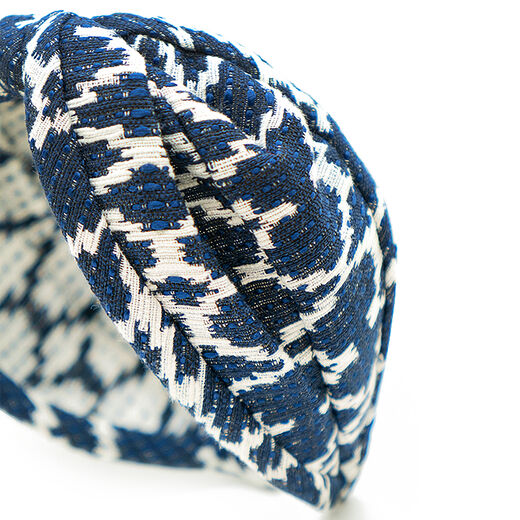Navy ikat headband by Emin and Paul