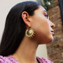 Hammered sun hook earrings by Ottoman Hands