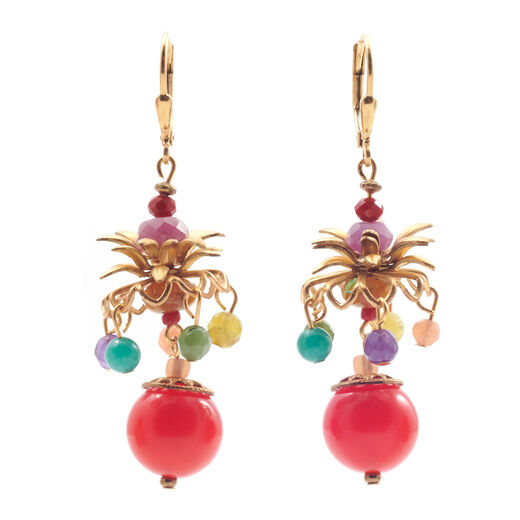Multicoloured chandelier hook earrings by Joli
