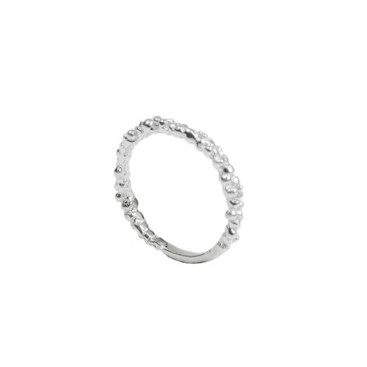 Sterling silver hammered ring by Mounir