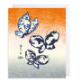 Japanese butterflies print greeting card