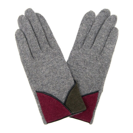 Grey crossover gloves by Santacana