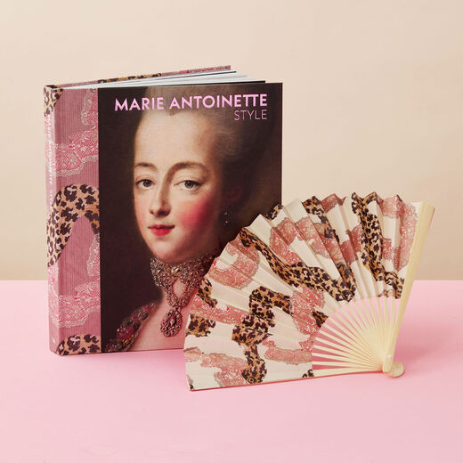 Lace and leopard print hand fan