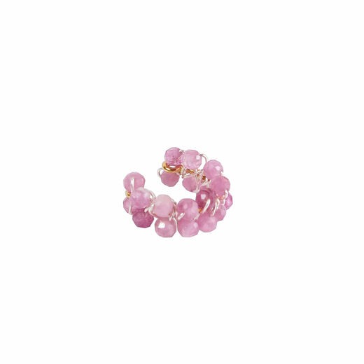 Pink tourmaline cuff earring by Mounir