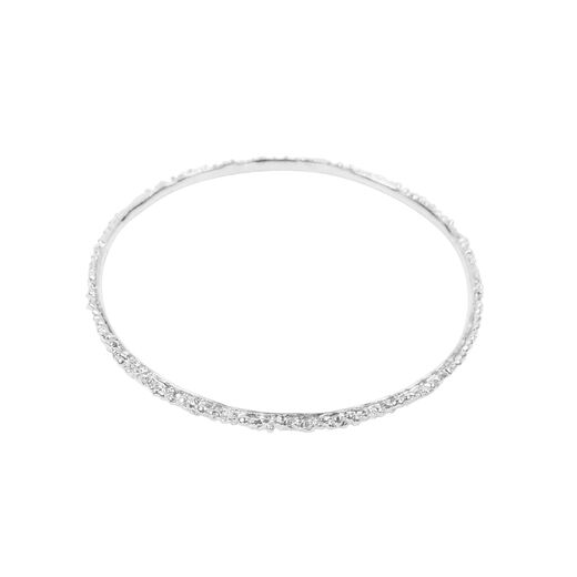 Hammered silver bangle by Mounir
