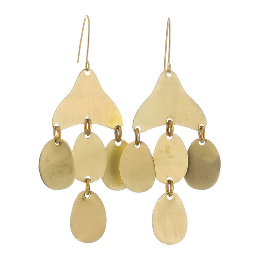 Brass Medusa earrings by Sibilia