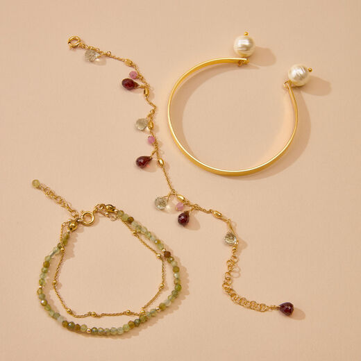 Amethyst, garnet and tourmaline bracelet by Mounir&nbsp;