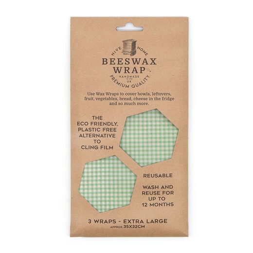 Extra-large gingham beeswax wraps - assorted