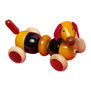 Dachshund wooden pull-along toy